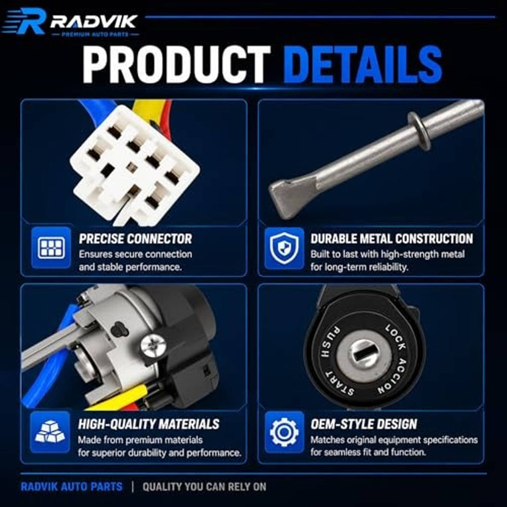 Ignition switch product details: connector plug, metal pin, lock housing