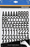 Black vinyl die-cut letter and number set, large A–Z and 0–9 on sheet