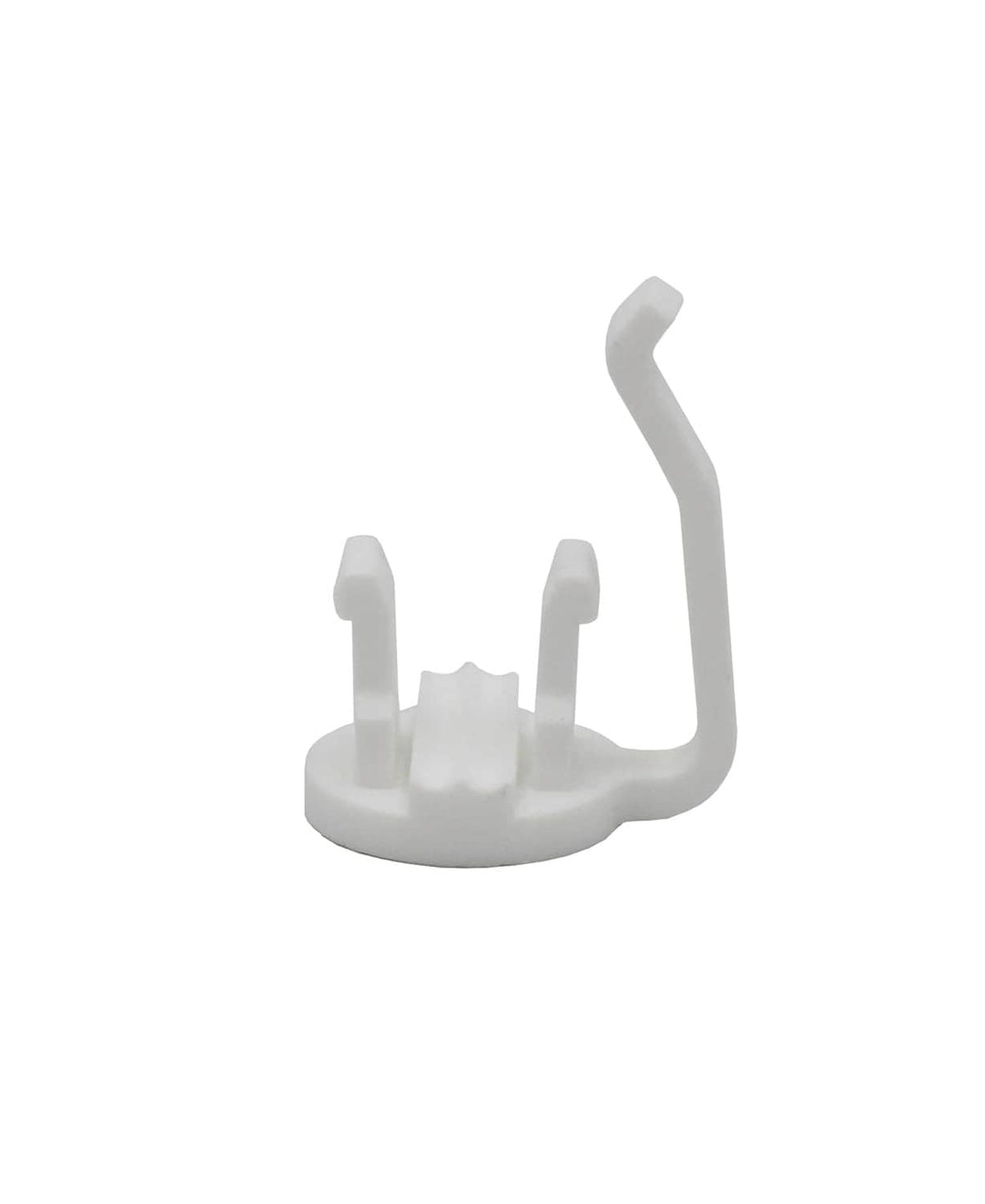White C7 replacement light socket with two pins and metal contact opening at base