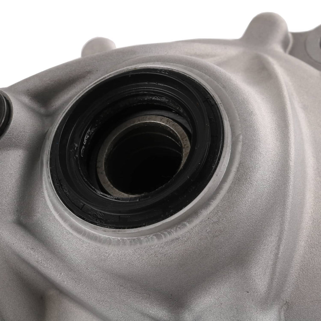 Differential carrier seal bore with black rubber seal and metal housing