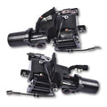 Power running board motor assembly, black metal housing with wiring harness