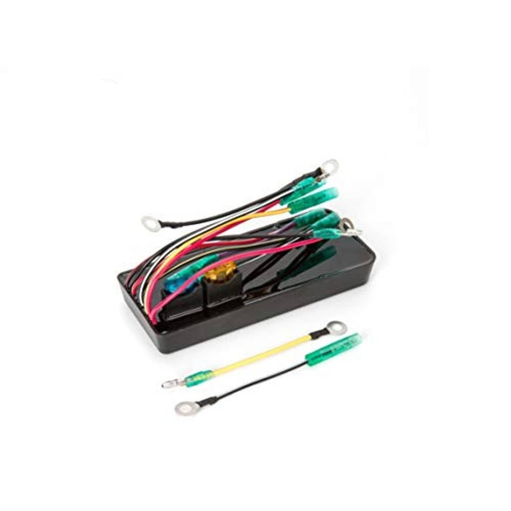 Jet ski CDI module set with black case, wired connectors, and separate leads