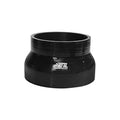 Black silicone straight reducer coupler, 3.5 in ID to 4 in ID