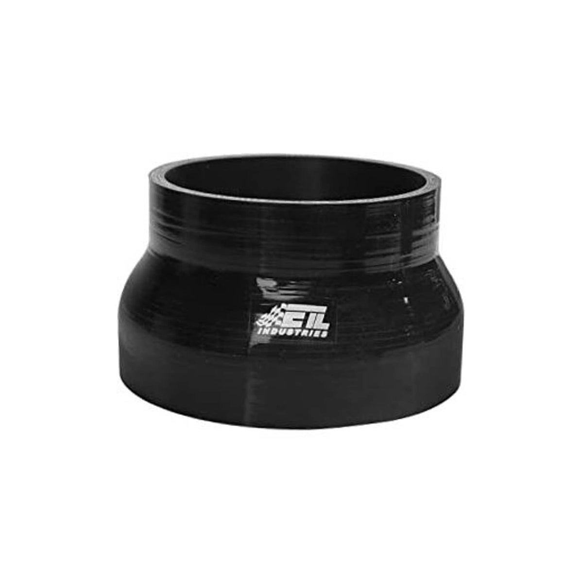 Black silicone straight reducer coupler, 3.5 in ID to 4 in ID
