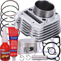 ATV cylinder and piston rebuild kit with rings, gaskets, wrist pin, and sealant