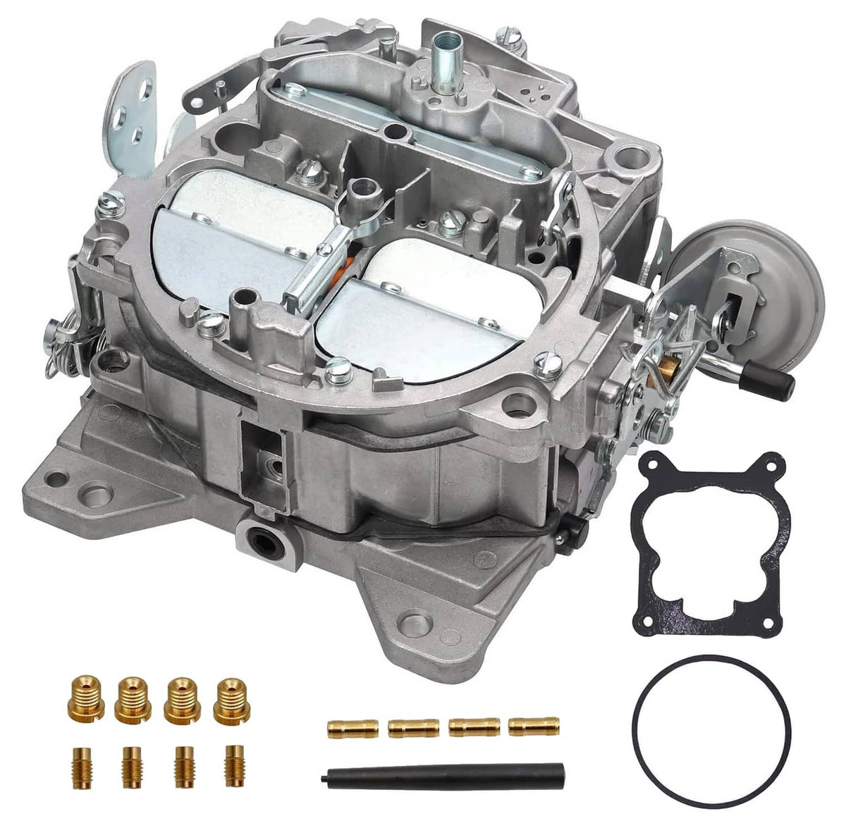Rochester Quadrajet 4-barrel carburetor with side cover and included gasket