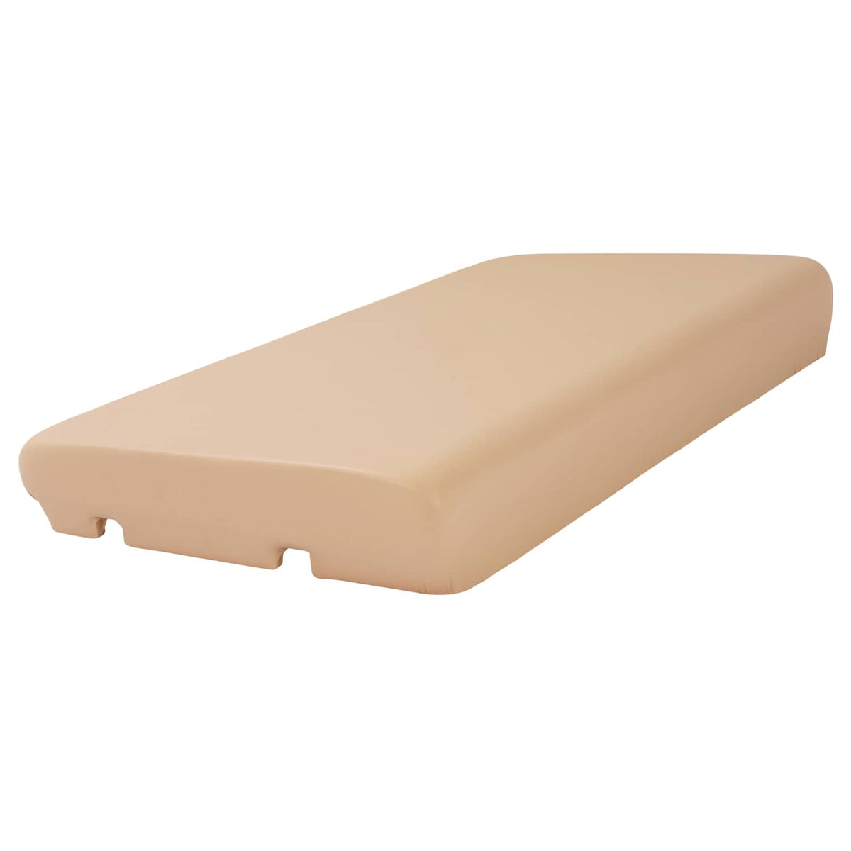 Tan golf cart seat bottom cushion with cutout tabs