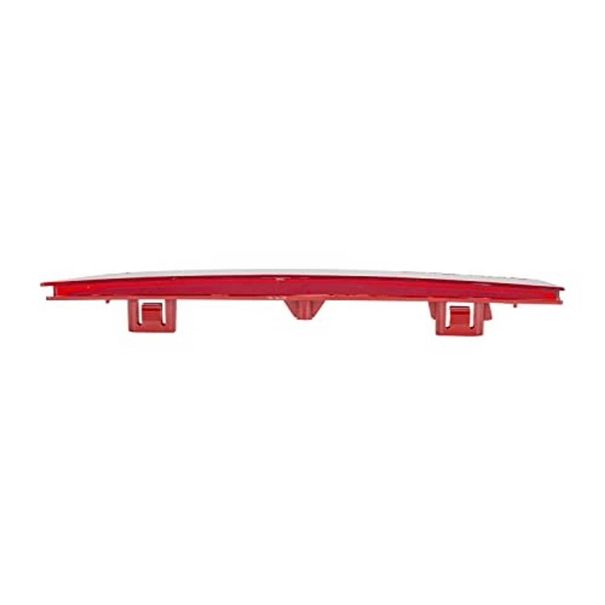 Red reflector bar assembly underside with mount tabs and center ridge