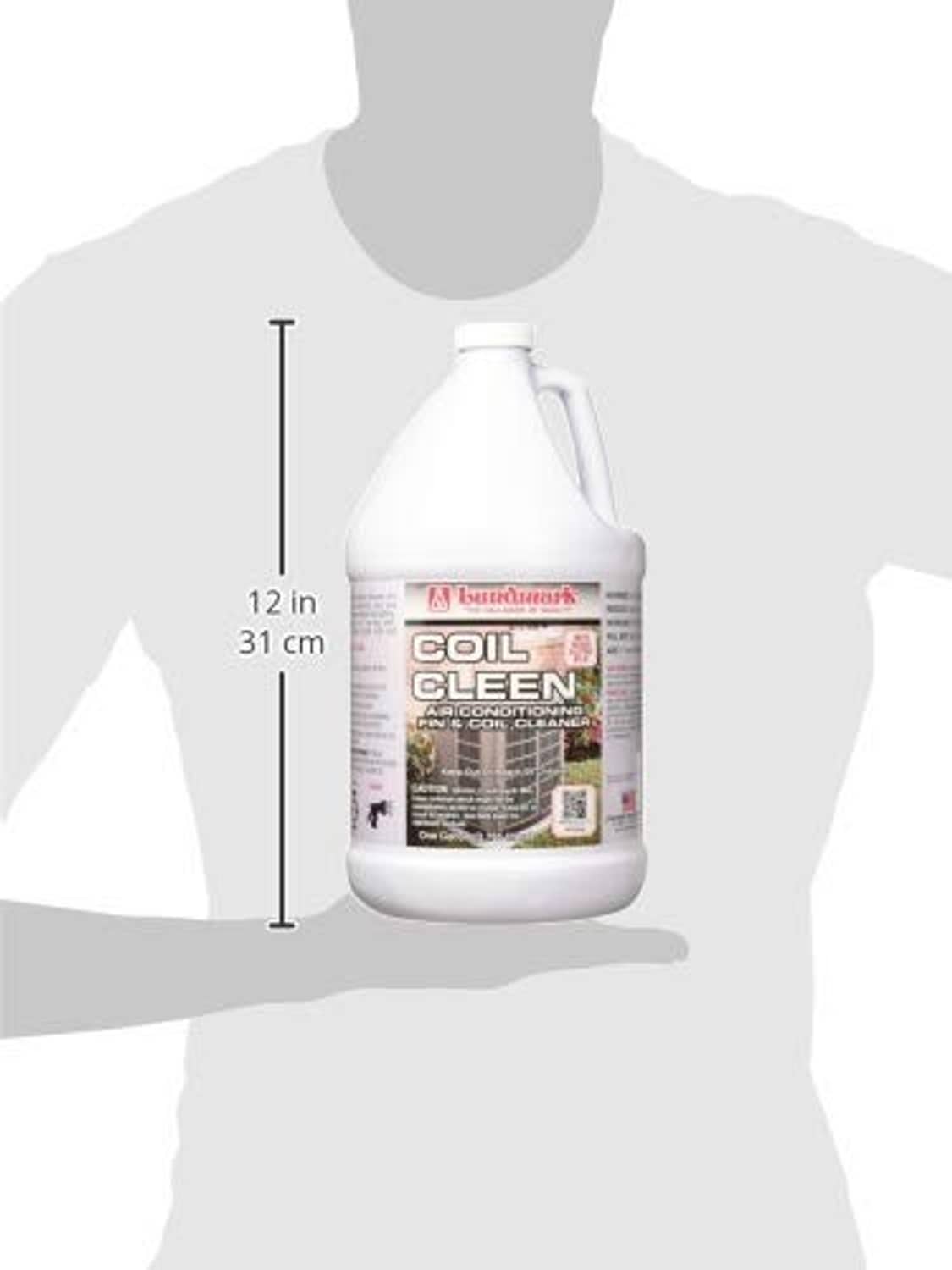 Lundmark Coil Cleen cleaner bottle size, 12 in height shown