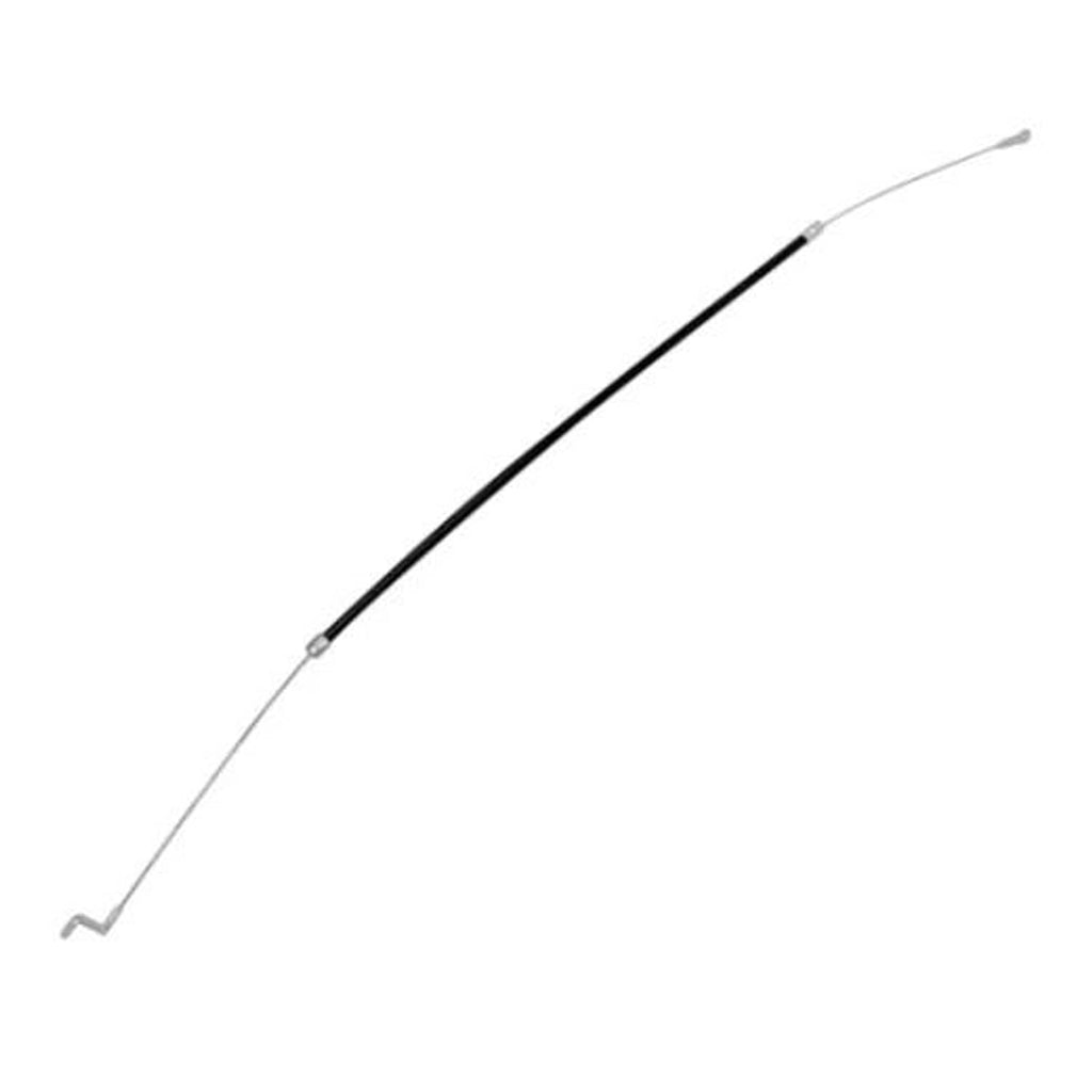 Throttle control cable with black sheath and silver end fittings