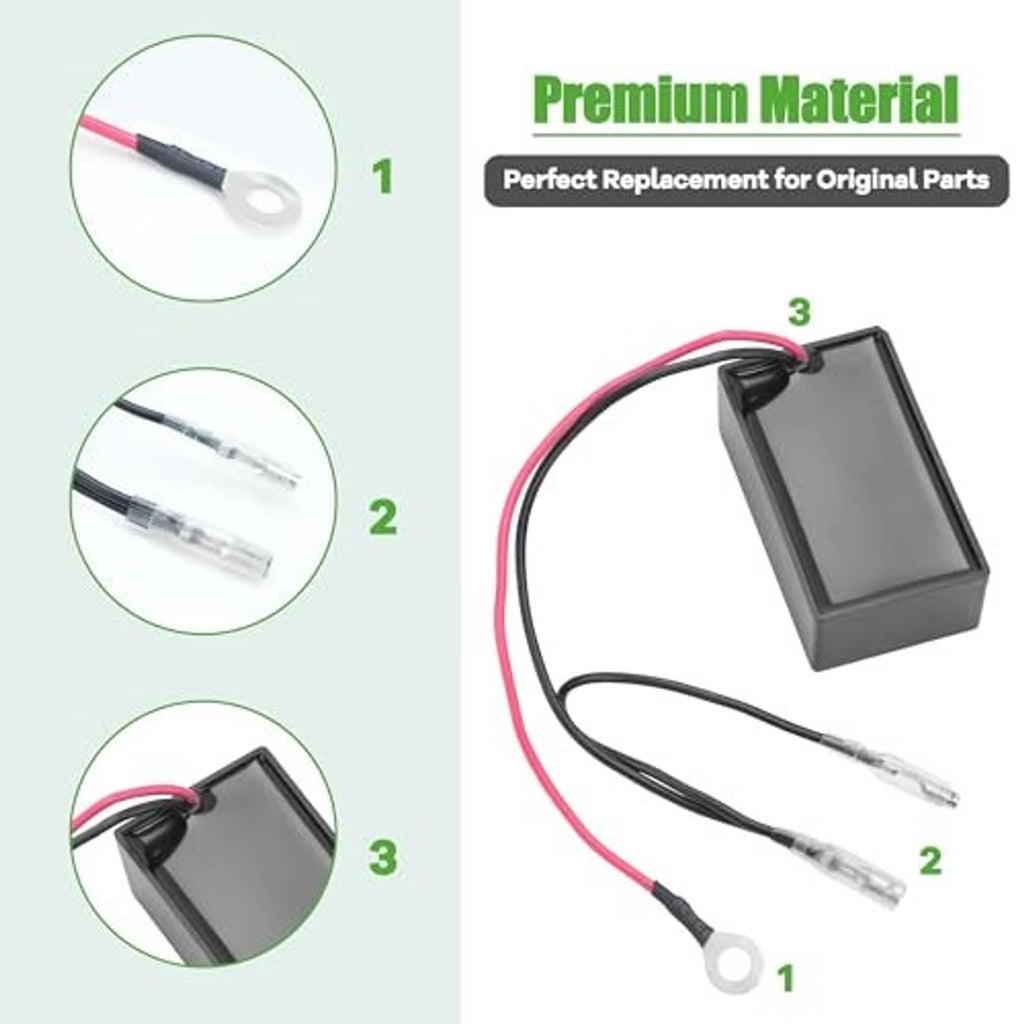 RPM rev limiter box with wiring harness and three pin connectors