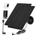 Solar panel for Ring camera system with black panel, mounting bracket, and cable set