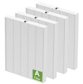 Stack of white replacement air purifier filters for Winix C535, pleated panel design