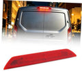 Red LED third brake light assembly with clear side edges