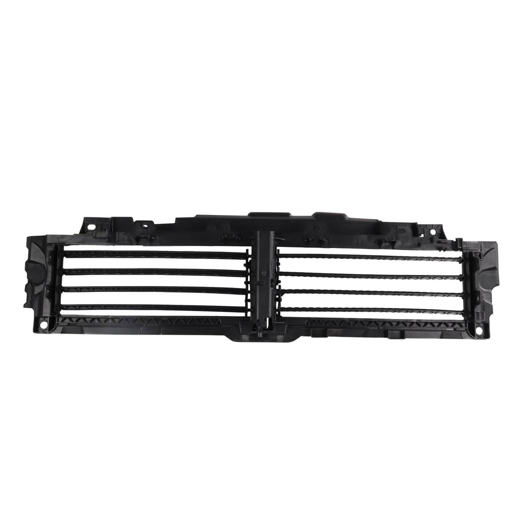 Upper radiator air shutter grille with motor, black plastic with horizontal bars