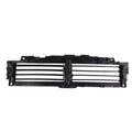 Upper radiator air shutter grille with motor, black plastic with horizontal bars