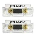 BOJACK ANL fuse holder with two gold terminals and clear plastic body
