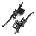 Black 7/8 in brake master cylinder assembly with right and left levers, 22 mm ports