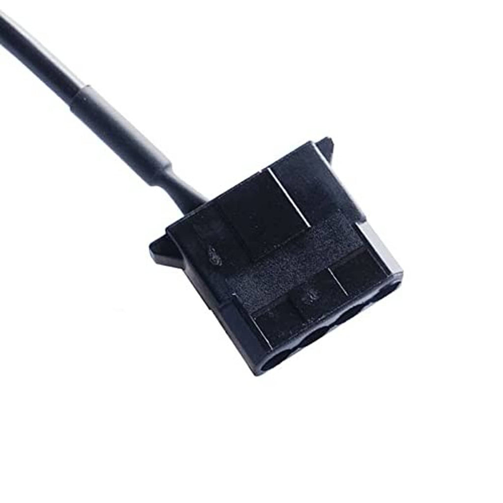 Molex 4-pin connector plug end on the DC power adapter cable