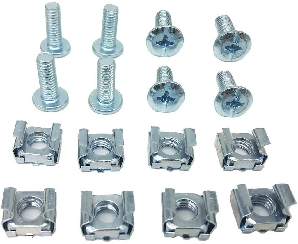 Mounting hardware set: screws and bracket-style cage nuts for rack cable manager
