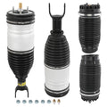 Air suspension struts with coil springs, black and white, front and rear pair with hardware