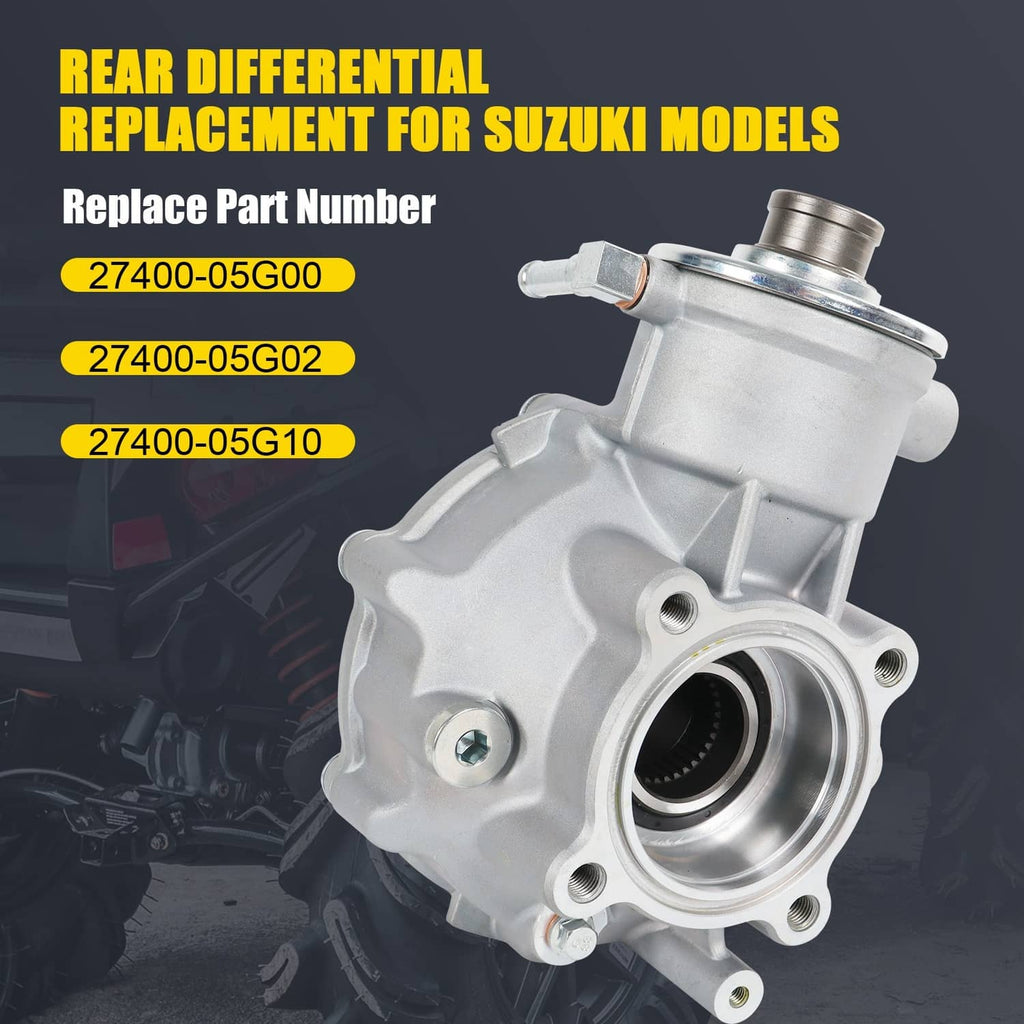 Silver rear differential replacement housing with circular bearing opening