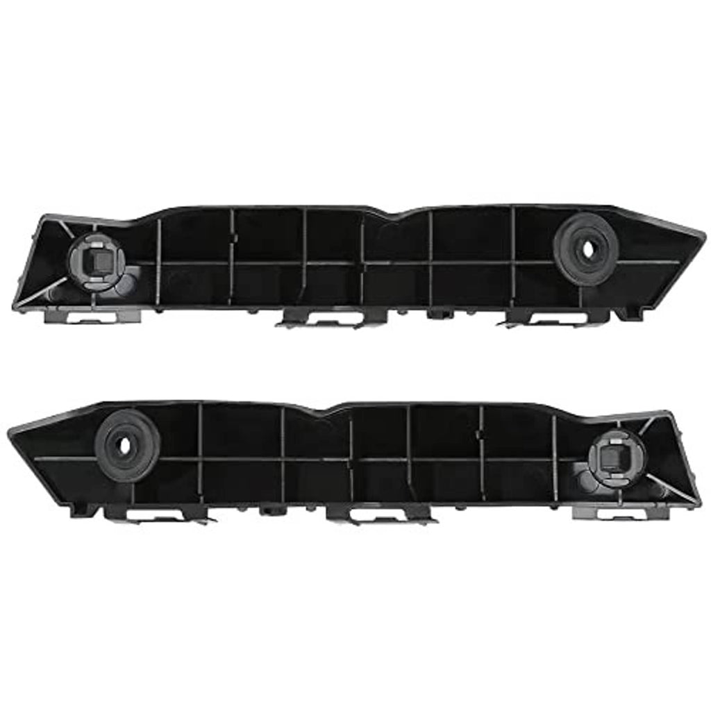 Front bumper bracket set, black plastic pieces with corner clips and round inserts