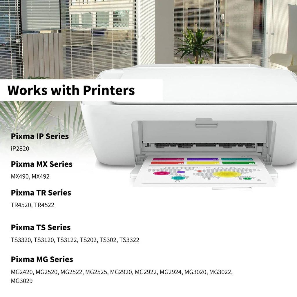 Ink cartridge replacement compatible with printers, showing open paper tray