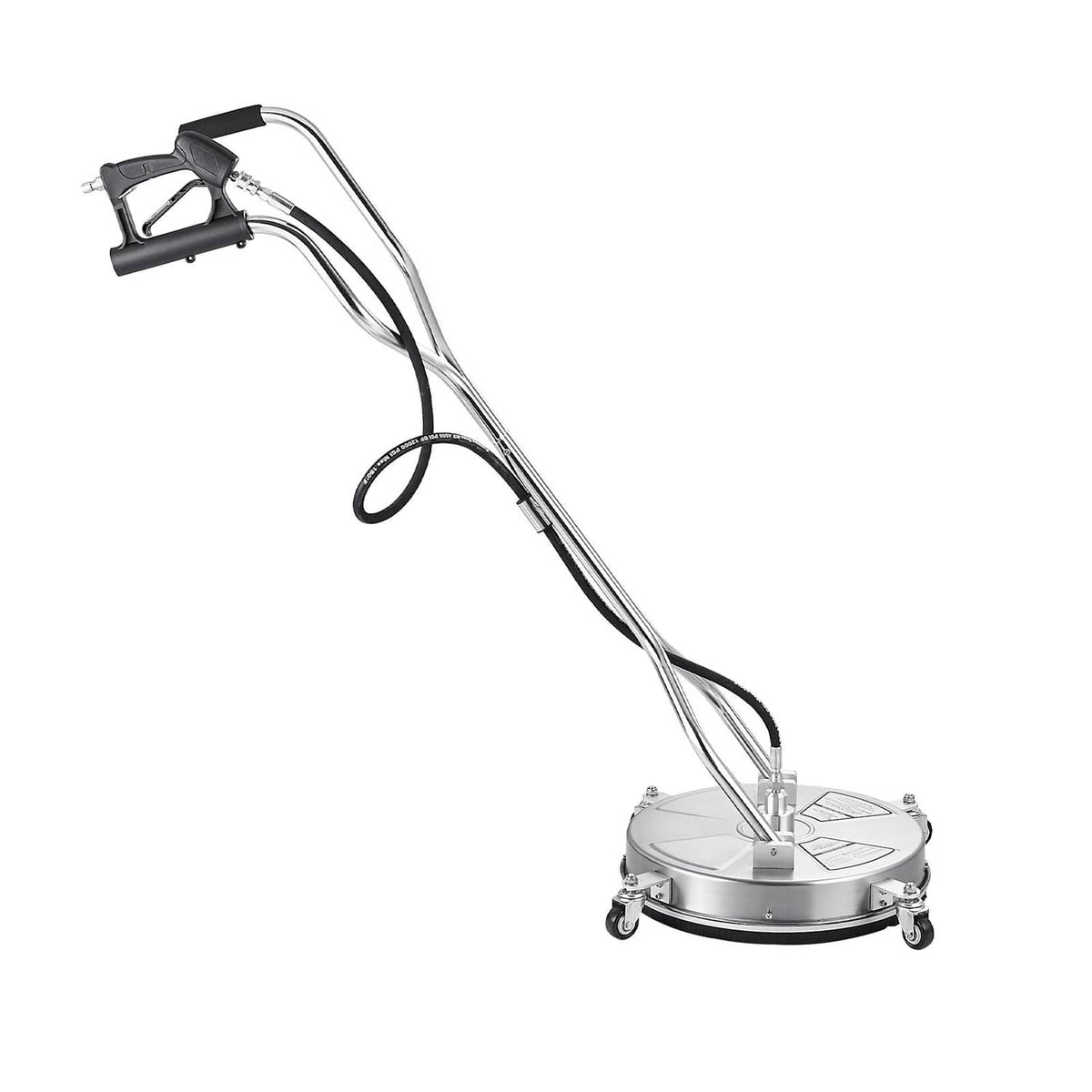 18-inch pressure washer surface cleaner with dual handle and four-wheel base