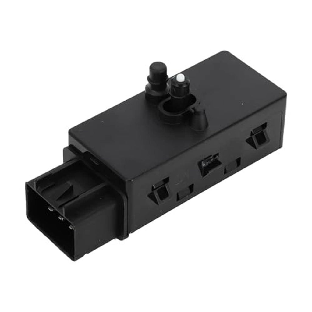 Black power seat switch module with front connector slots and two switches