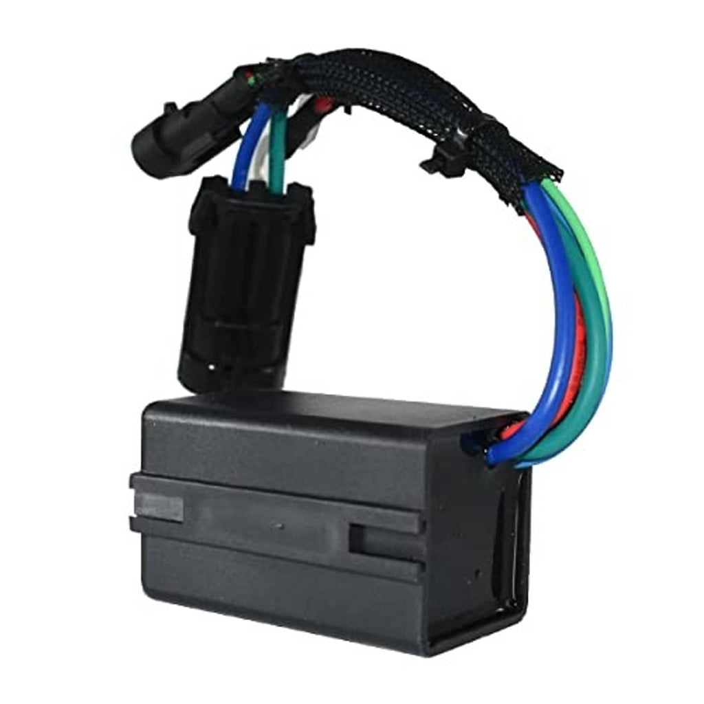 Tilt trim relay switch wiring harness with black module and multi-color lead wires