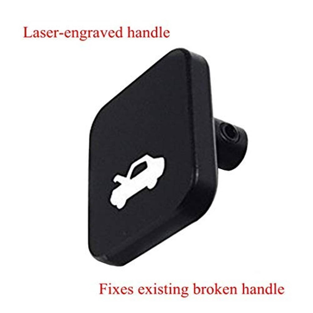 Black latch release handle with wrench icon, laser-engraved, replacement part