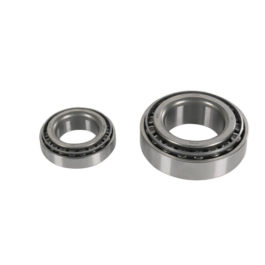 Trailer wheel bearing set: pair of silver bearings with visible rollers