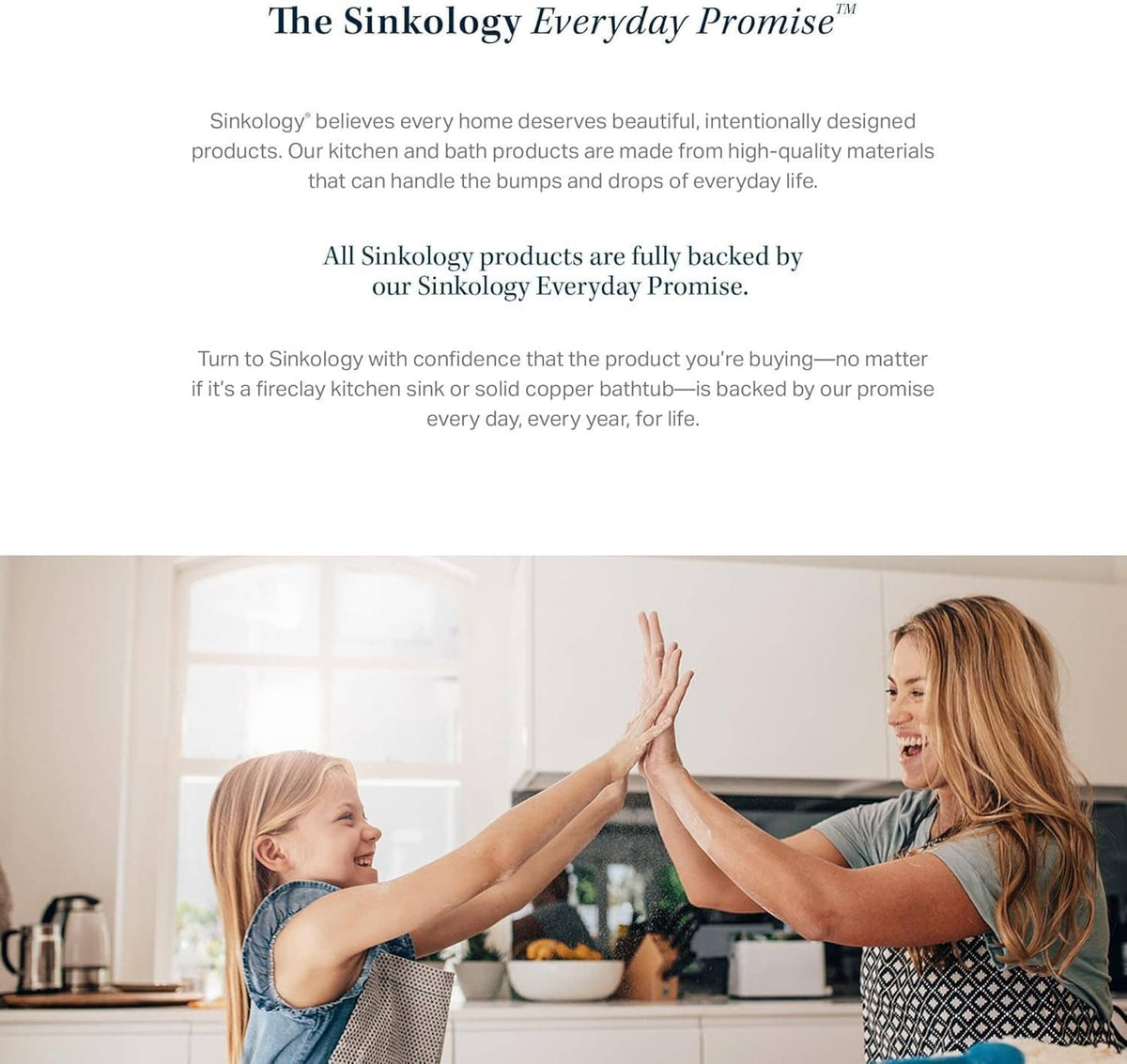 Promotional scene featuring kitchen sink bottom grid and family-friendly everyday kitchen