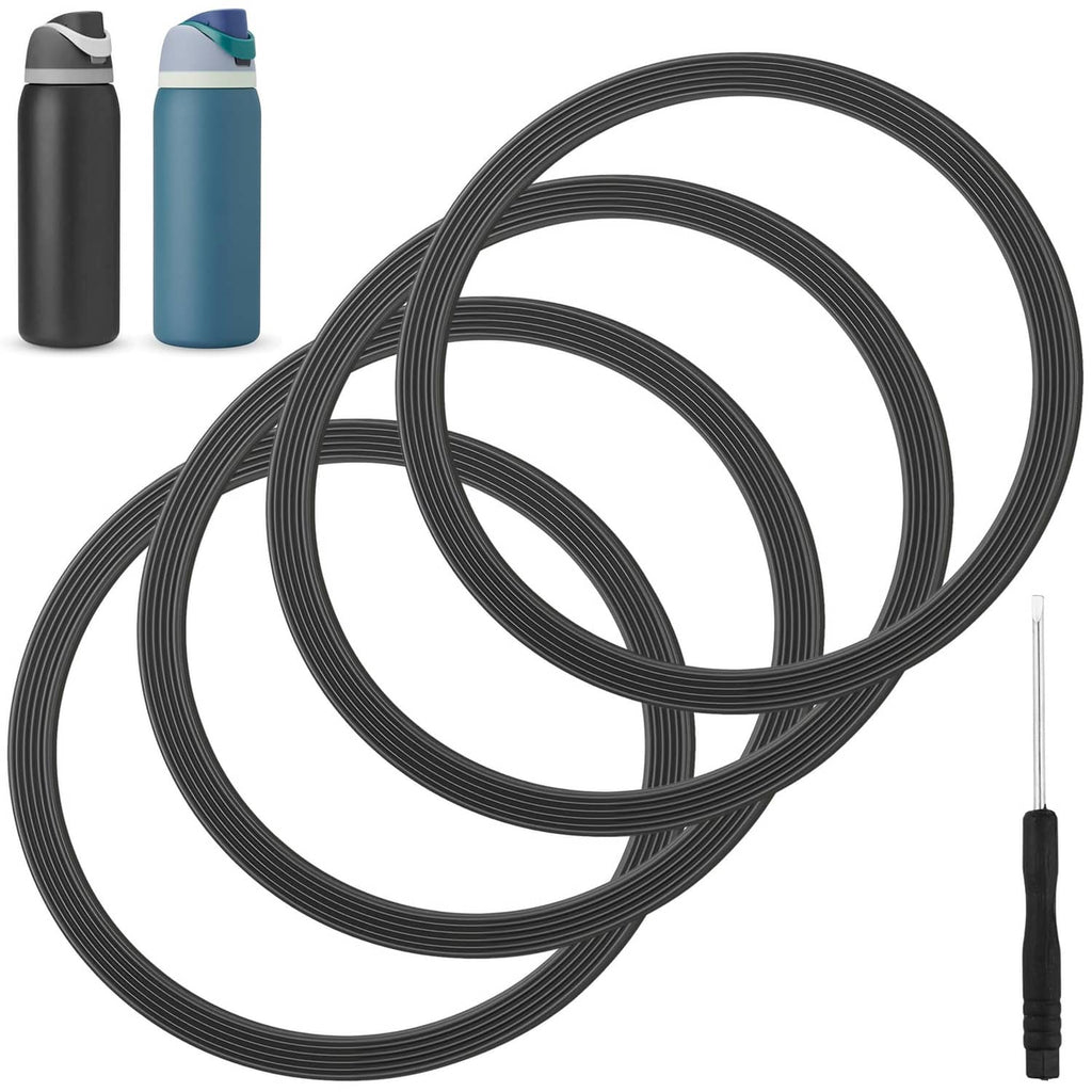 Gray silicone seal ring replacement set with installation tool, coiled loops