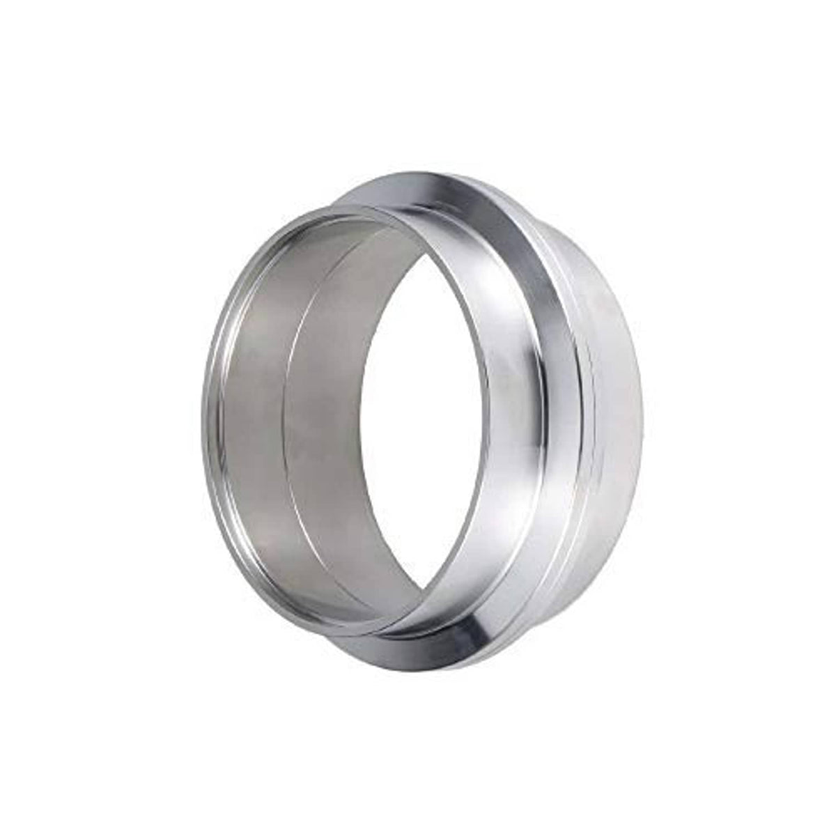 Stainless steel V-band clamp flange ring, smooth circular profile