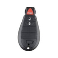 Black car key fob with red PANIC button and three control buttons