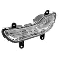 Front bumper fog light lamp assembly, driver-side LH, clear lens and chrome housing