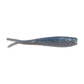 Blue shiner soft plastic fishing bait, 1 inch, glittery body with tail