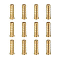 Brass archery arrow inserts, cylindrical screw-in tips (12-pack)