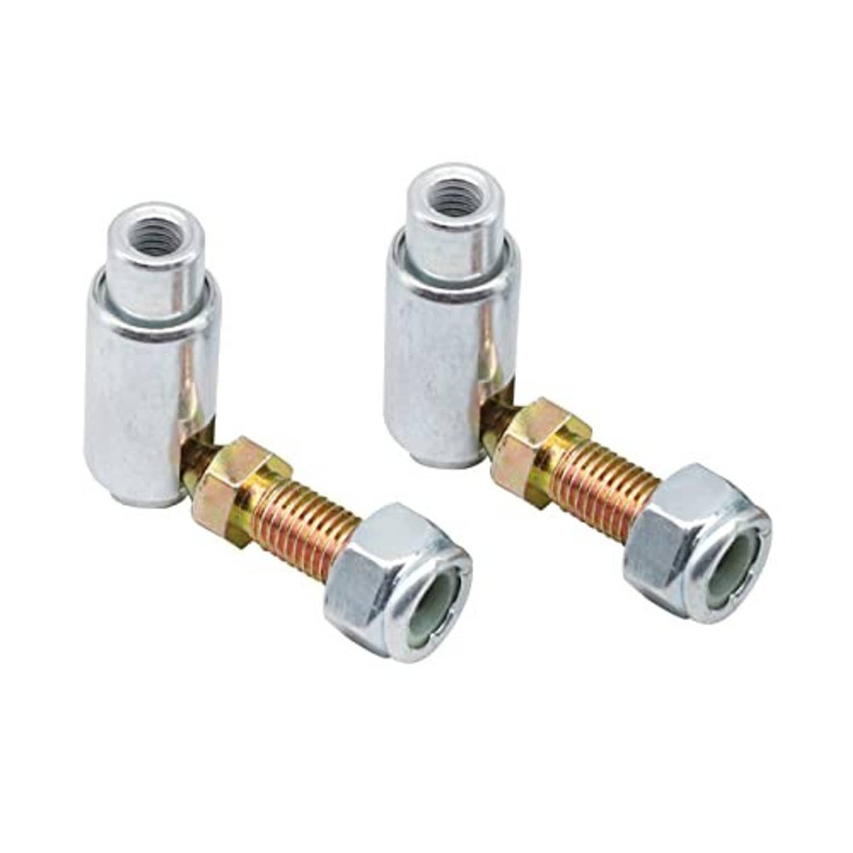 Transmission cable end kit: two silver sleeves, two brass threaded studs, two hex nuts