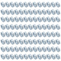 Pack of silver galvanized double-ear hose clamps with screw band, 100 count