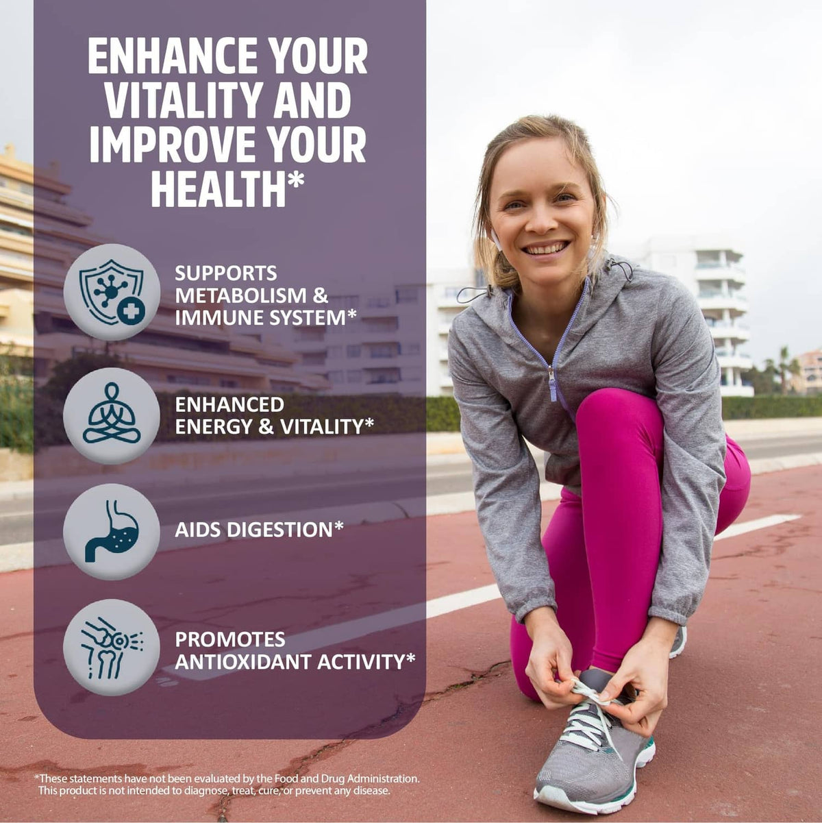 StrongVit berberine supplement bottle shown with a woman wearing activewear