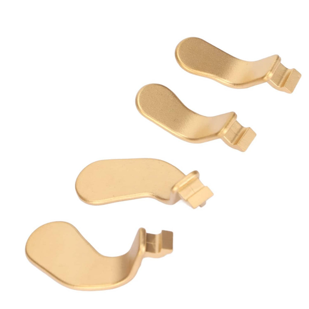 Gold replacement control paddles with mounting clips, four curved pieces set