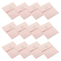 Pink velvet jewelry pouches (set) with snap-button flap closures