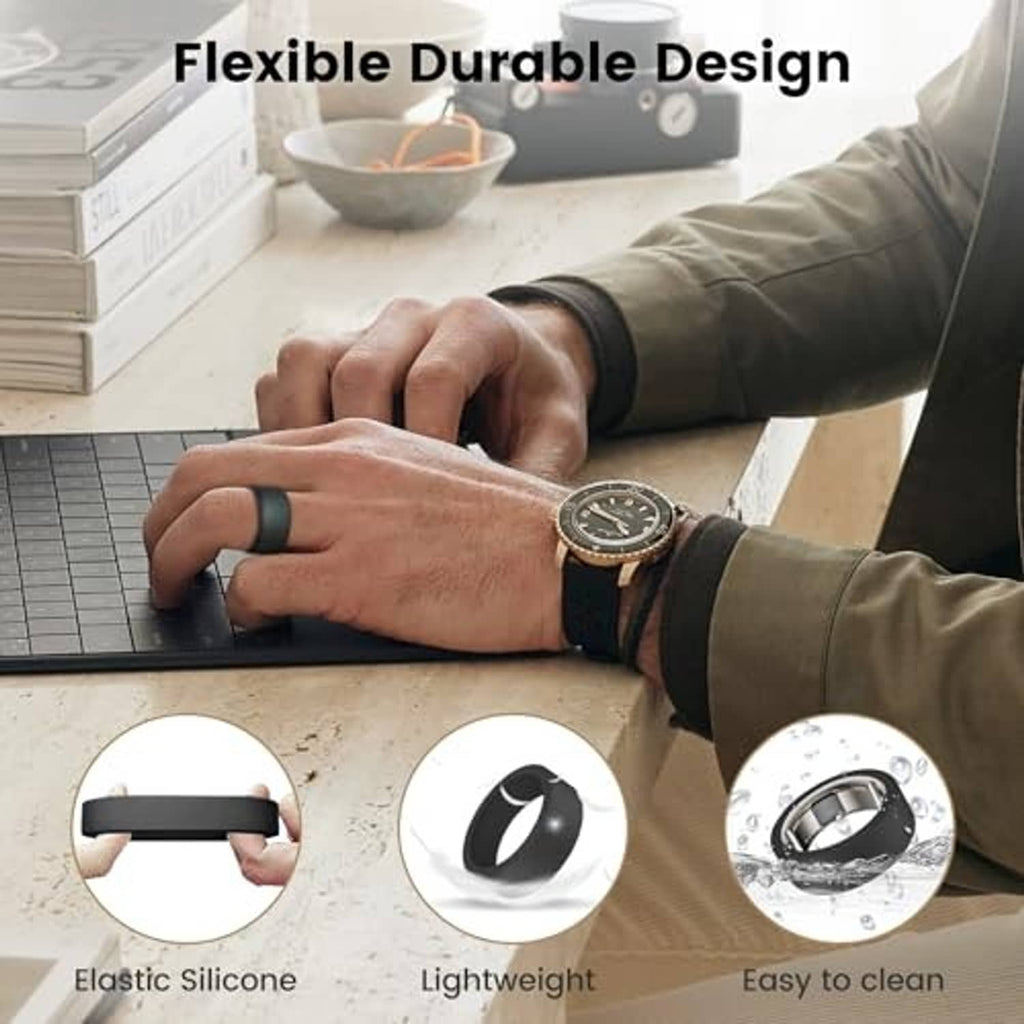 Durable silicone ring cover with metal insert, elastic and easy to clean features