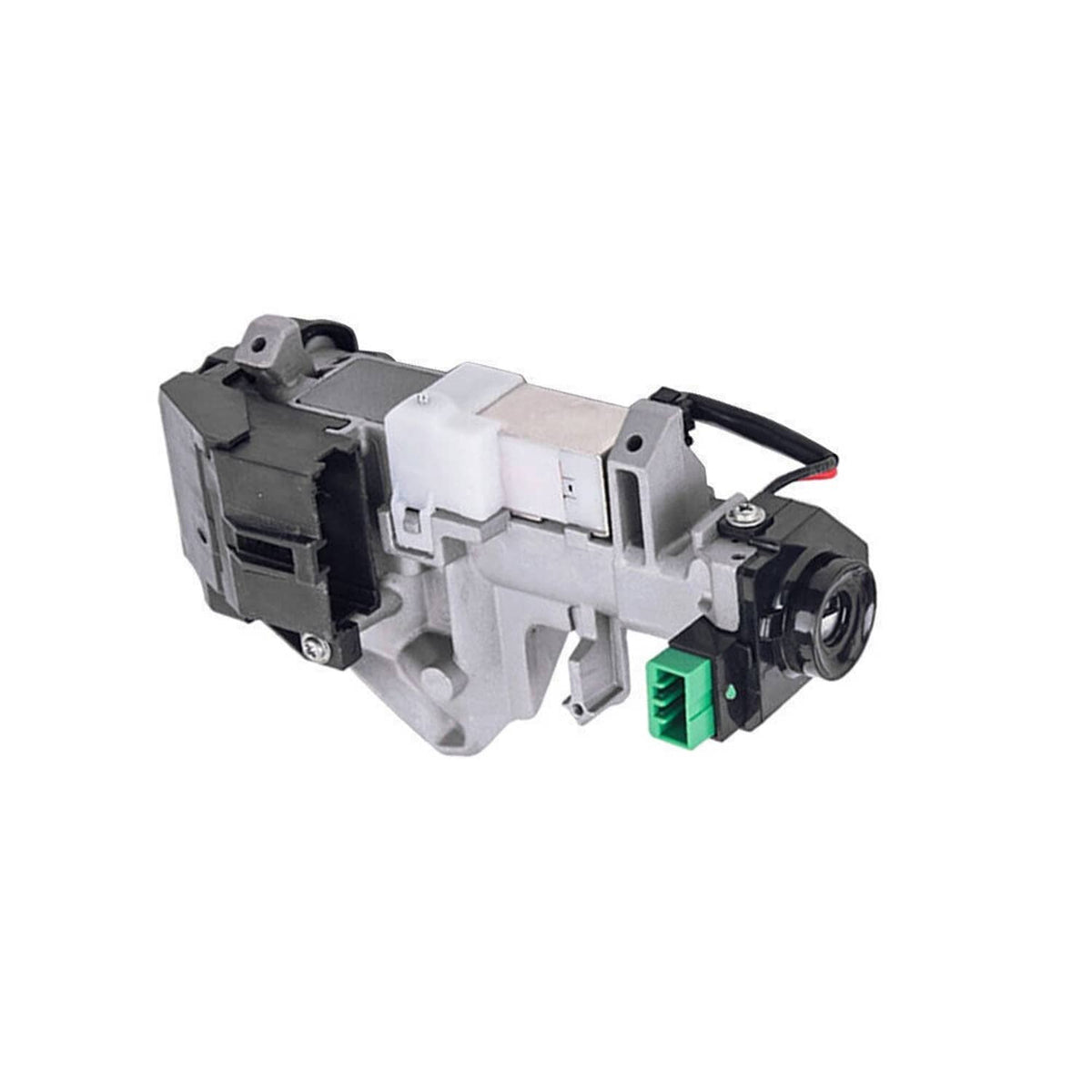 Ignition switch cylinder lock mechanism with key cylinder and green electrical connector