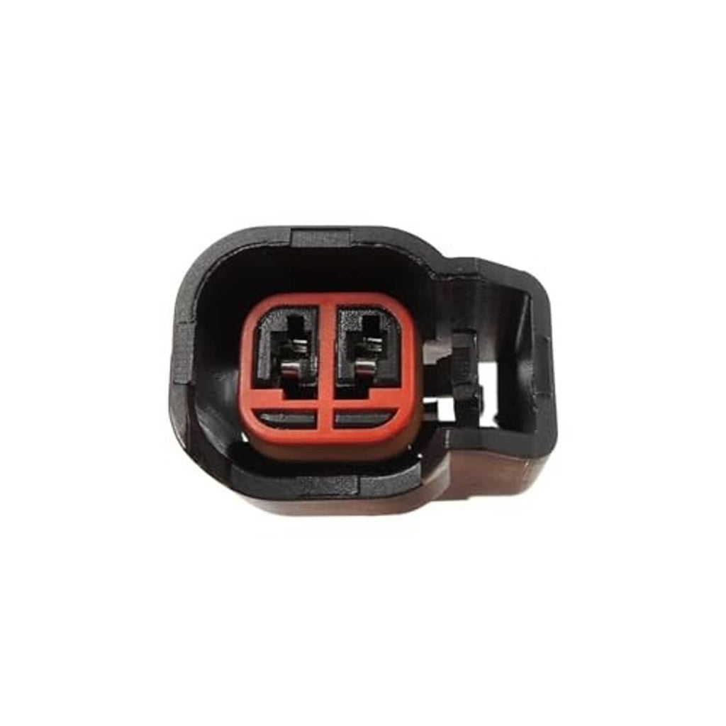 Fuel injector pigtail connector, gray housing with orange dual-pin terminal