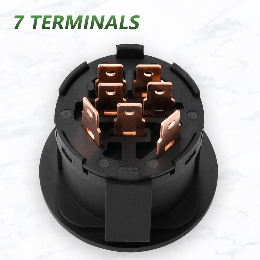Black ignition switch cap with 7 copper terminals