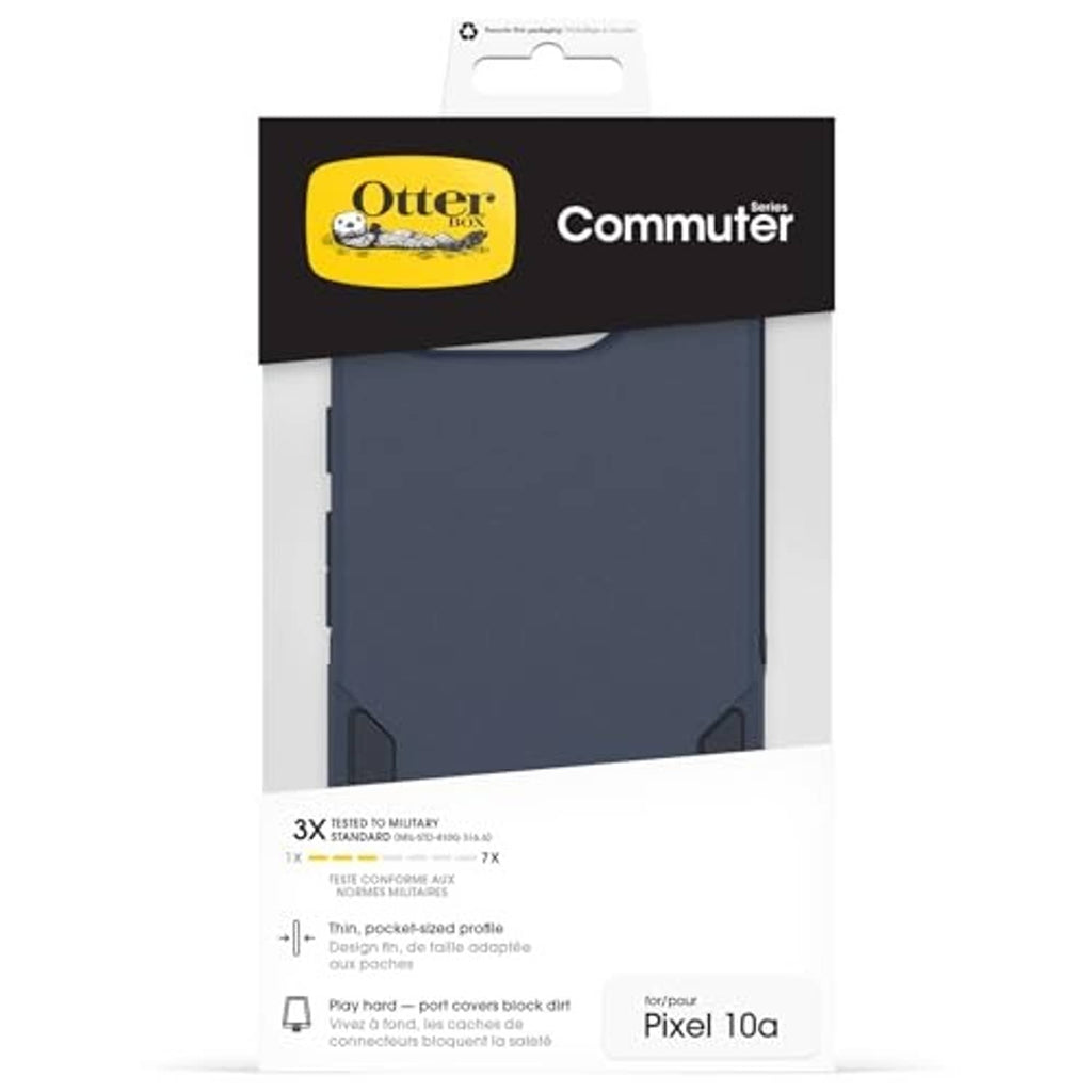 OtterBox Commuter phone case packaging for Pixel 10a, blue rugged design